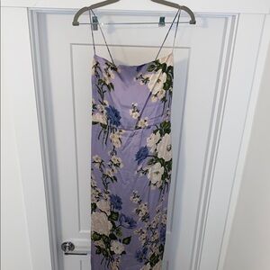 Reformation Floral Maxi Dress in Lavender and Cream